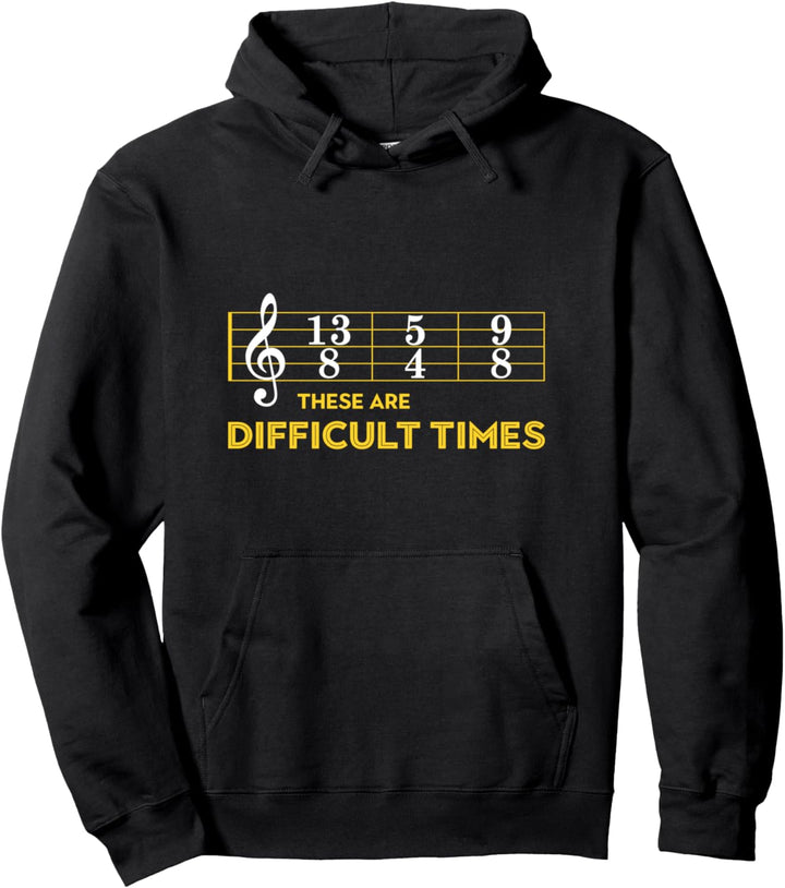Musiknoten: Dies sind schwierige Zeiten Pullover Hoodie
