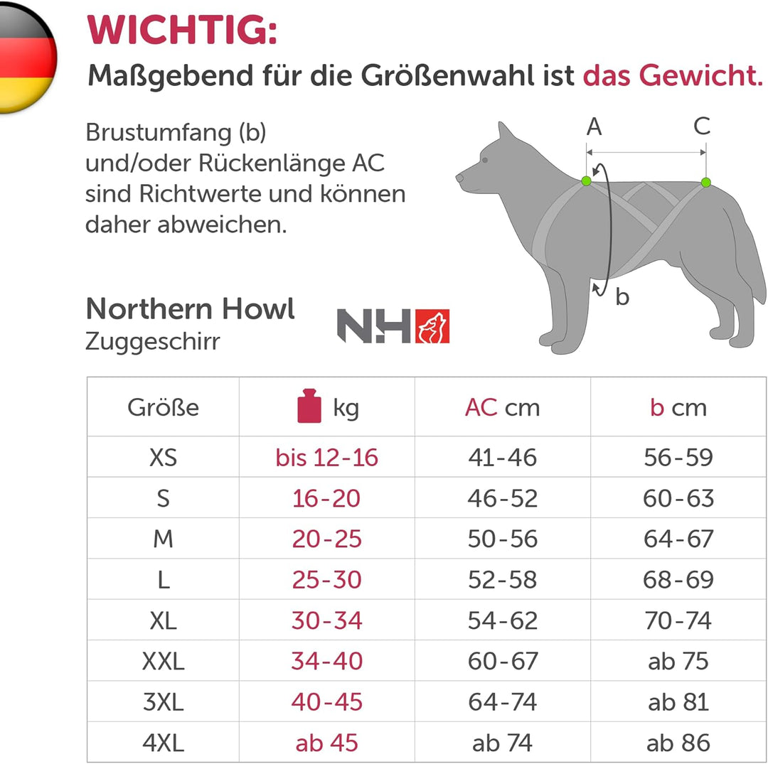 X-Back Zuggeschirr Fuer Bike-, Skijoring, Dogscooting, Schlitten, Blaue Pfoten (XXL), XXL