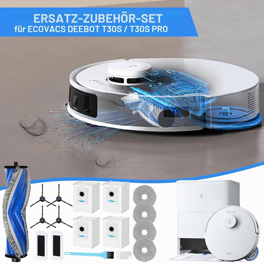 Zubehör für Ecovacs DEEBOT T30S, Ersatzteile für Ecovacs Deebot T30S PRO Staubsauger, 1 Hauptbürste,