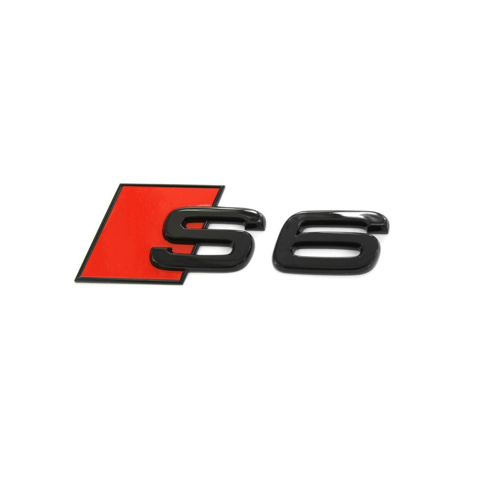 Audi 4K0071804 Schriftzug S6 schwarz/rot Tuning Black Edition Emblem