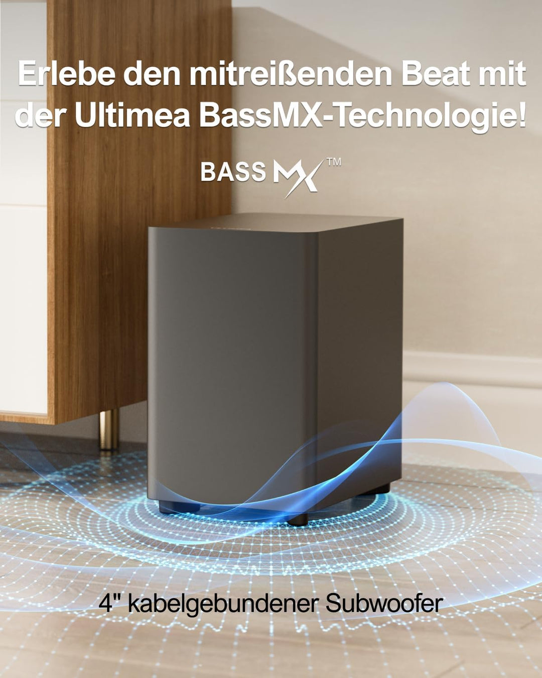 ULTIMEA 7.1ch Soundbar für TV Geräte, Surround Sound System für Heimkino mit App Steuerung, 4 Surrou