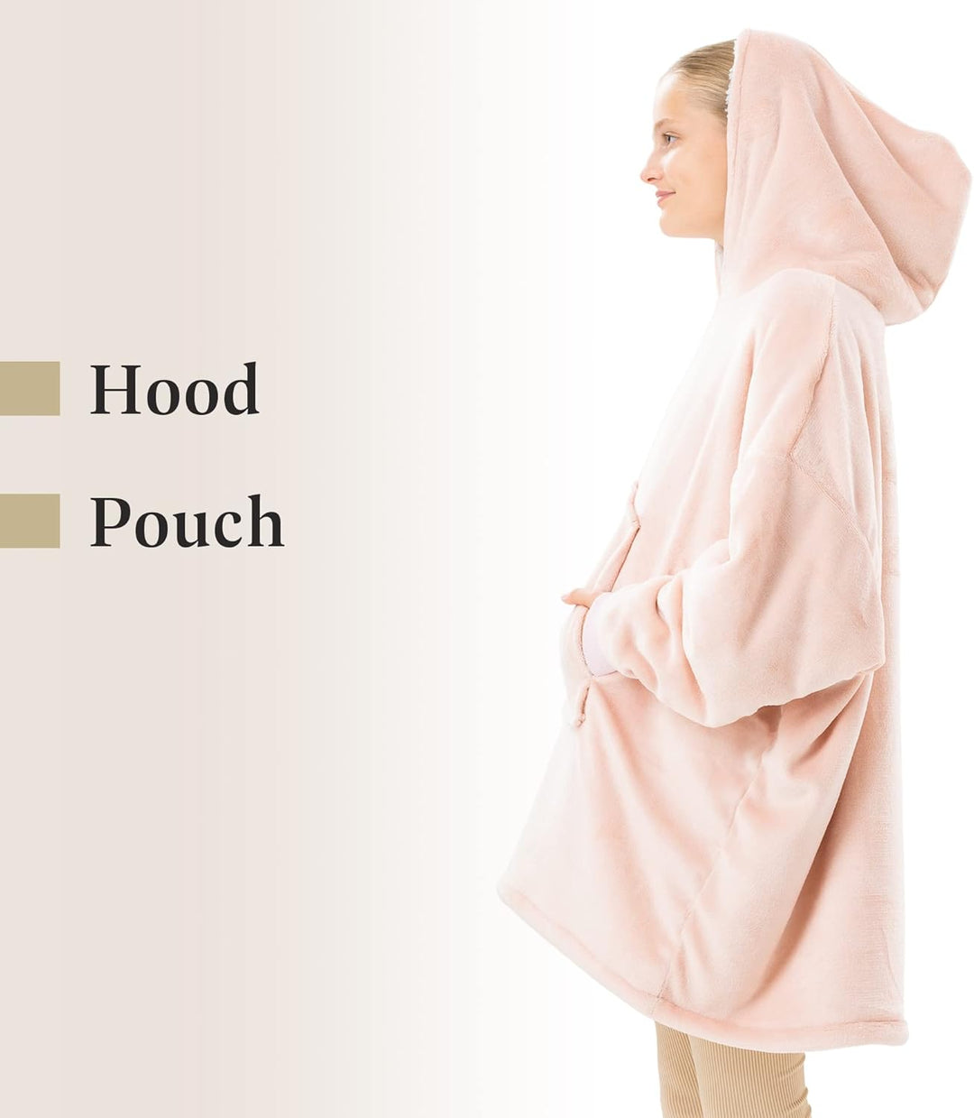 HOMELEVEL Kinder Sherpa Hoodie Pullover - Pulli mit Kapuze für Jungs und Mädchen - Kuschel Sweatshir
