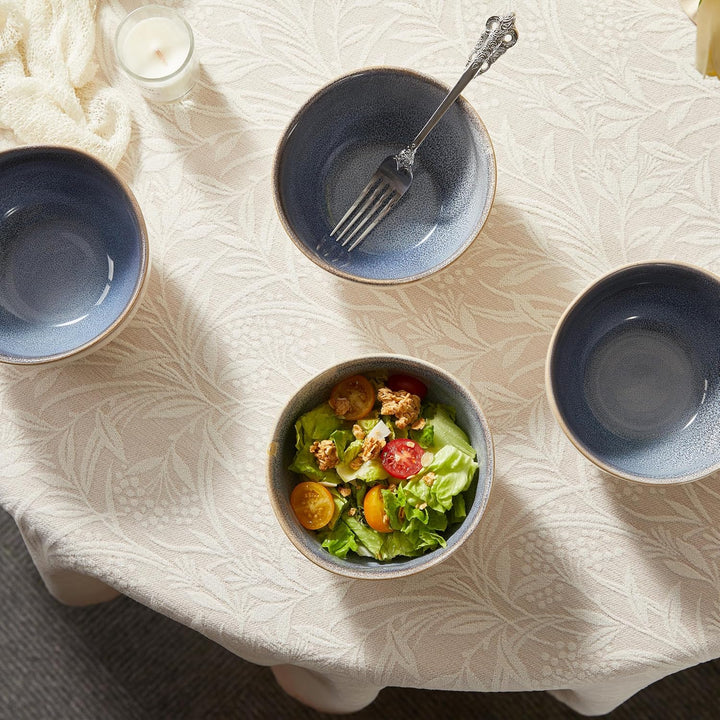 Jiwoo Müslischalen &amp; Frühstücksschalen 4er 600 ml mit Reaktivglasur | Aus Modern Bone China – handge