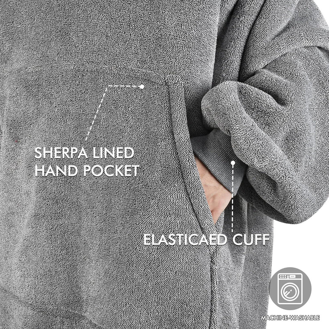 Catalonia Classy Oversized Sherpa Hoodie Decke, grosses Kapuzen-Sweatshirt für Frauen, weiche gemütl