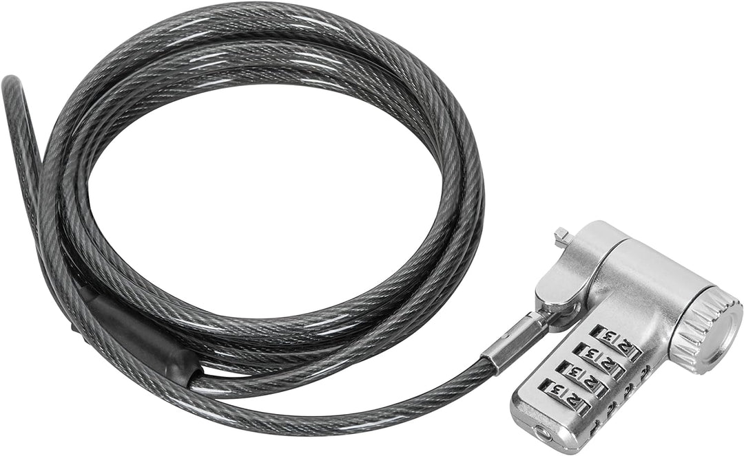 Targus ASP96RGL DEFCON Ultimate Universal rückstellbares Kombinationskabelschloss mit anpassbarem Sc