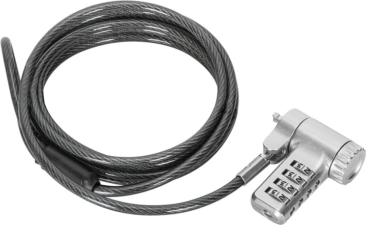 Targus ASP96RGL DEFCON Ultimate Universal rückstellbares Kombinationskabelschloss mit anpassbarem Sc