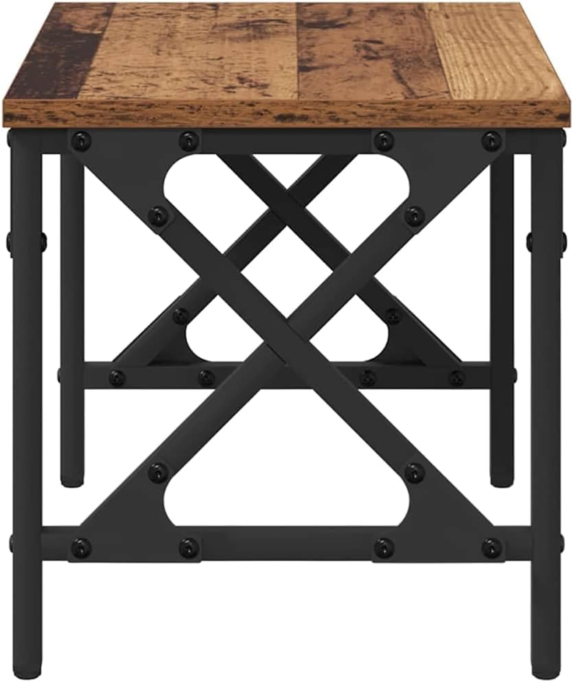 vidaXL Druckerständer Altholz 40 x 30 x 31 cm Holzwerkstoff, Verstellbarer Ständer, rechteckiges Dru