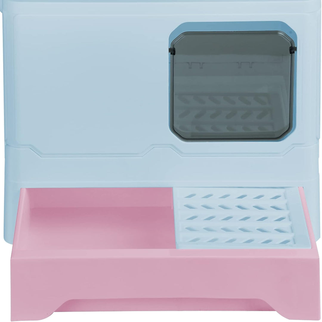 Vollständig Geschlossene Katzentoilette mit Deckel Schubladentyp Desodorierende Cat Litter Box Gross