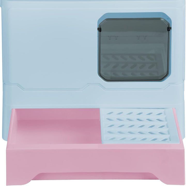 Vollständig Geschlossene Katzentoilette mit Deckel Schubladentyp Desodorierende Cat Litter Box Gross