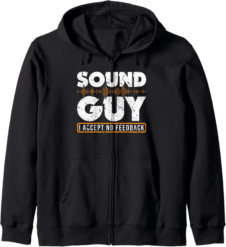 Sound Guy Accept No Feedback Audio Engineer Mixing Mastering Kapuzenjacke