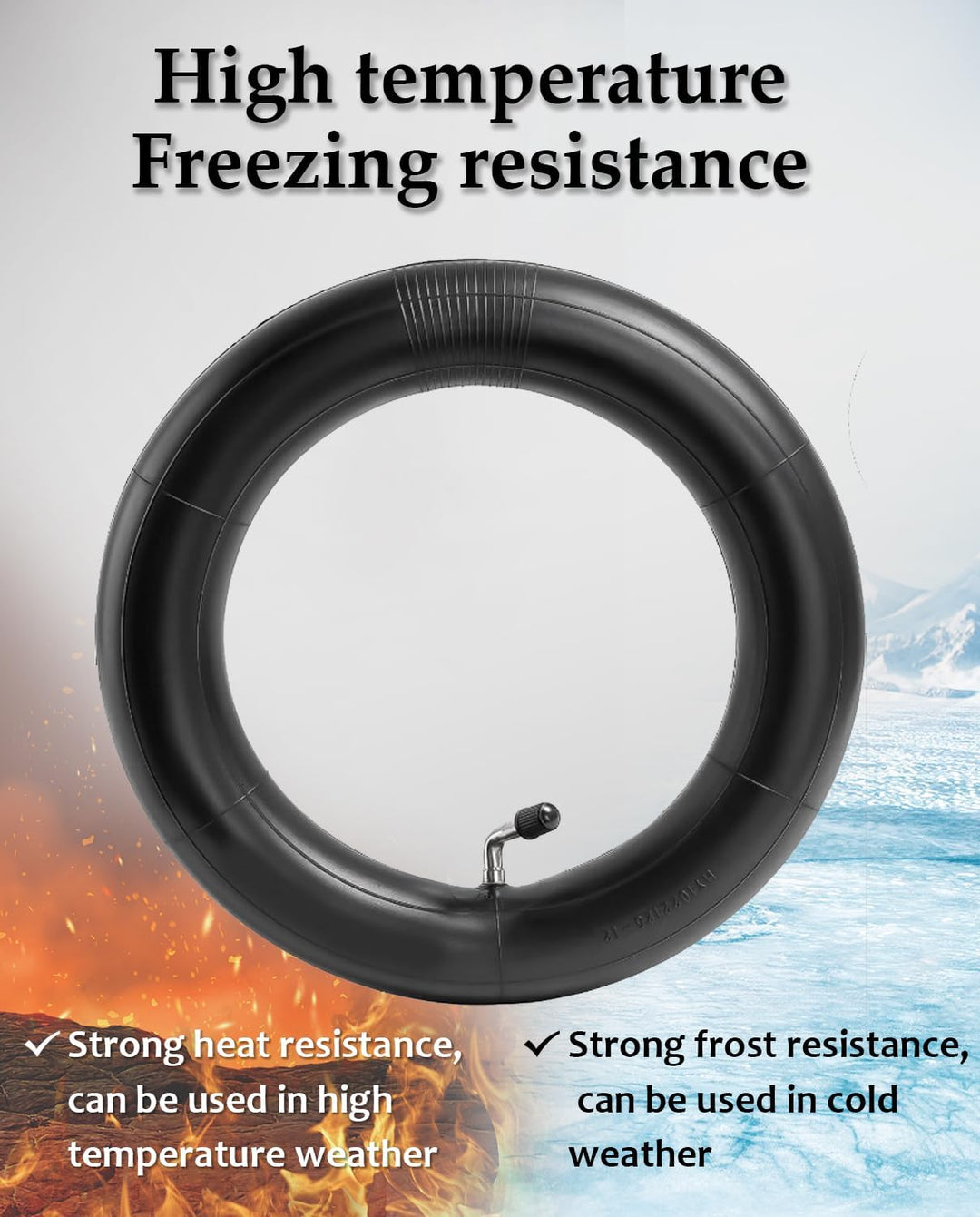 2 Stk. 80/65-6 255x80 10x3 Universelle verstärkte Luftkammer mit 45° Ventil für Zero 10x/Apollo Pro/