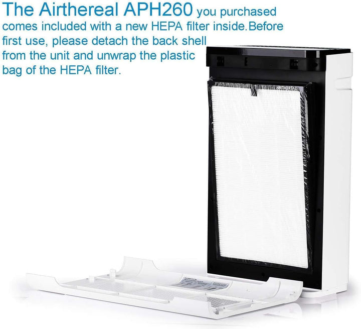 Airthereal APH260 HEPA Luftreiniger Ersatzfilter, 7-in-1-HEPA-Technologie, ersetzt alle 6-8