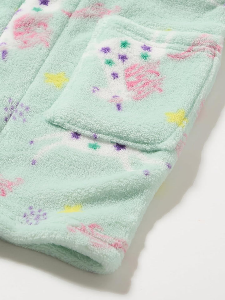 Playshoes Unisex Kinder Fleece-Bademantel Morgenmantel