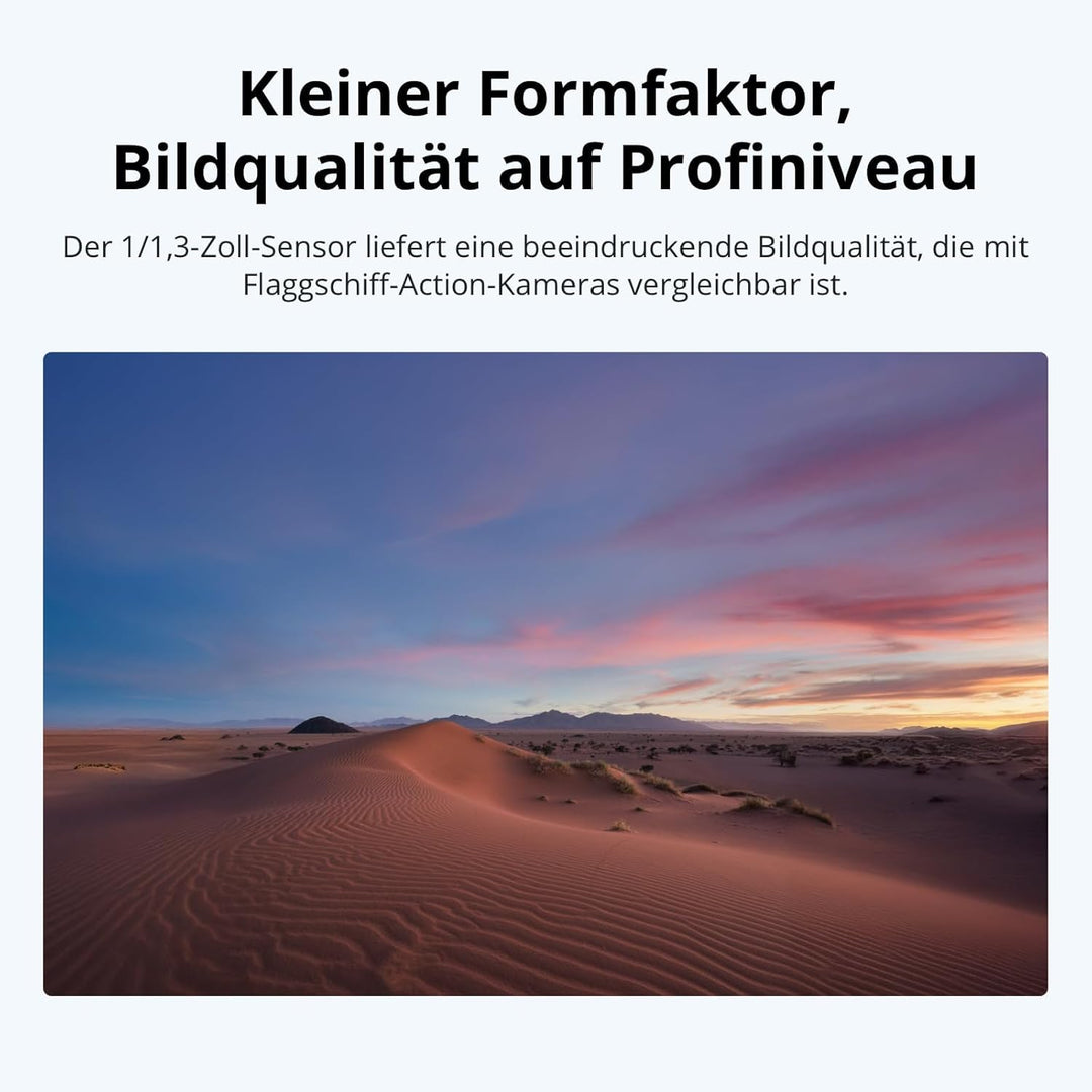 DJI Osmo Nano Standard Combo - 4K/60fps kleine Mini-Cam mit 1/1,3″ Sensor, 143° Weitwinkel-Video, 20