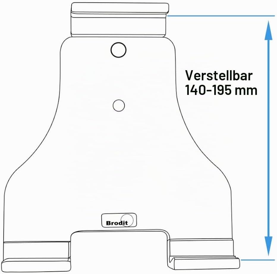 Brodit Gerätehalter 511849 | MADE IN SWEDEN | für Tablets - universell einsetzbar Single, Single