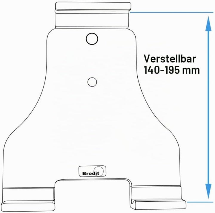 Brodit Gerätehalter 511849 | MADE IN SWEDEN | für Tablets - universell einsetzbar Single, Single