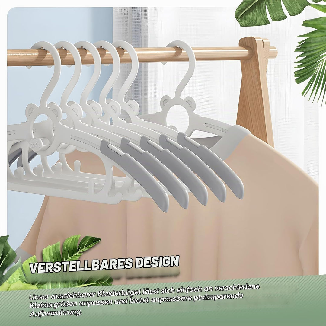 15 stück Kinderkleiderbügel,Stapelbare Babykleiderbügel mit Haken,Kleiderbügel Kinder Antirutsch,Ver