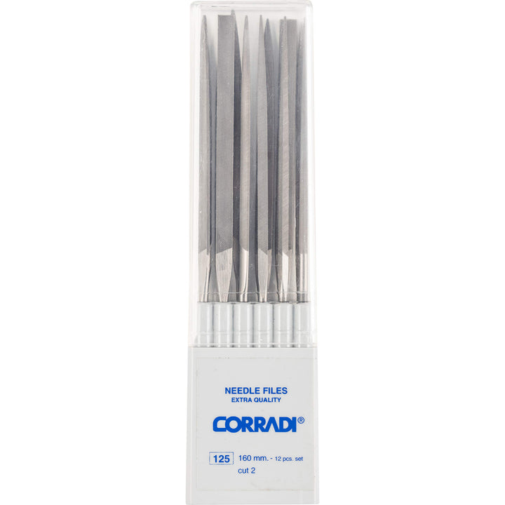 CORRADI-Nadelfeilen-Set, 12-teilig, Schweizer Hieb 2, 160mm, 12325164 – Für die mittelfeine Präzisio