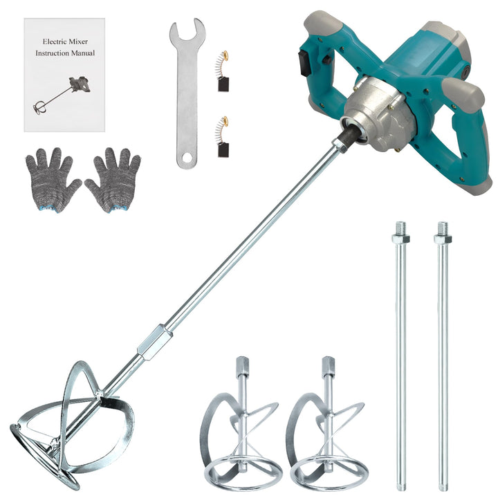 Elektrischer Hand-Zementmischer, 2100 W elektrischer Betonmischer mit 6 Geschwindigkeiten, 220 V Han