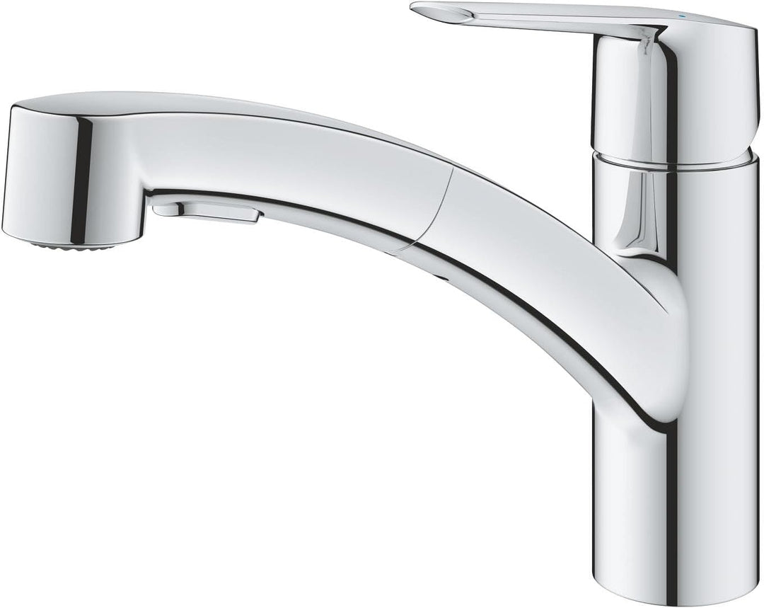 GROHE Start, Küchenarmatur 2 Strahlarten (Wasserhahn Küche mit ausziehbarer Brause, 90° schwenkbar,