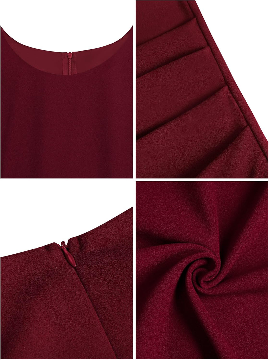 Missufe Damen Cocktailkleid Wickelkleid Partykleid Midikleid Elegant Bodycon Figurbetontes Sommerkle