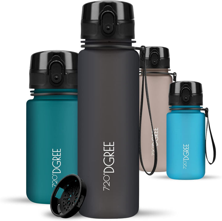 720°DGREE Trinkflasche Kinder 500ml “uberBottle“ softTouch +Sieb - Auslaufsicher, BPA-Frei - Flasche