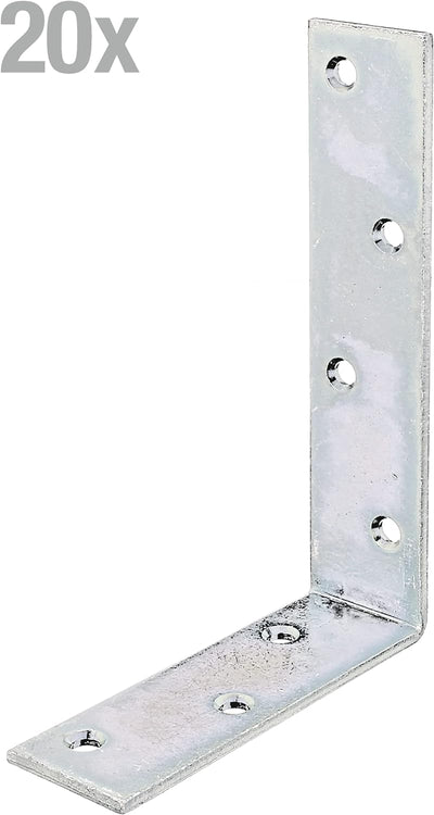 Alberts 848002 Balkenwinkel | galvanisch verzinkt, dickschichtpassviert | 120 x 180 x 40 mm | 20er S