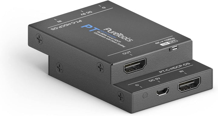 PureTools HDCP-Konverter mit Down-Scaling, HDCP 2.3 auf HDCP 1.4, 4K Skalierung auf 1080p, 4K(60Hz 4
