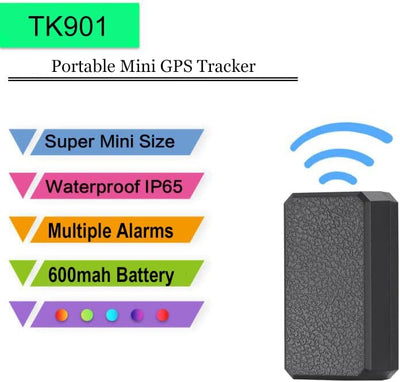 TKMARS TK901 Mini GPS-Tracker 4G, Auto GPS-Ortungsgerät, magnetisch, Echtzeit-Ortung mit Mehreren Al