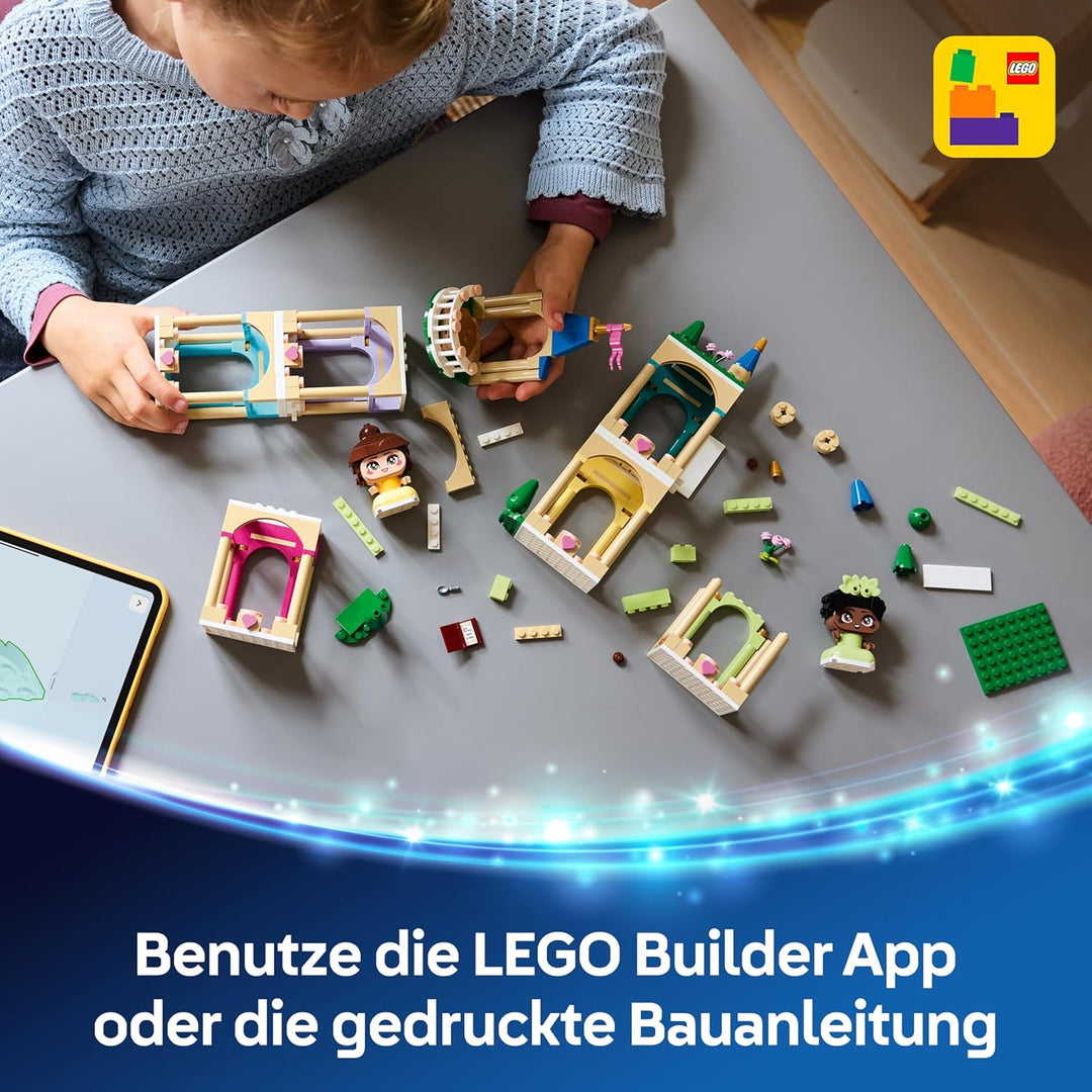 LEGO ǀ Disney Princess Die Mini-Prinzessinnen Belle und Tiana mit ihrem Schloss - Spielzeug mit 2 Mi