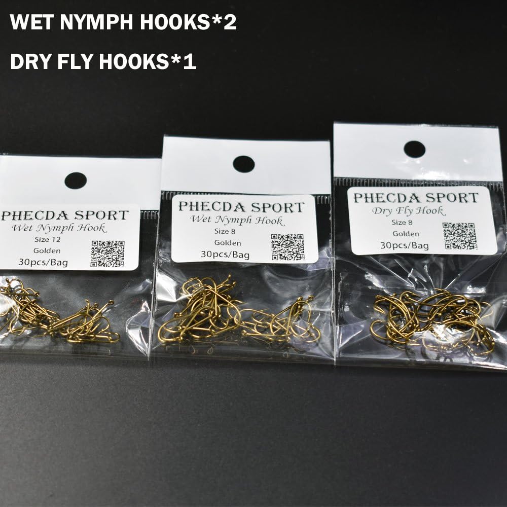 PHECDA PROFLY Federn Pelz Faden Kristall Flash Line Haken Fliegenbinden Materialien Fly Tying Starte