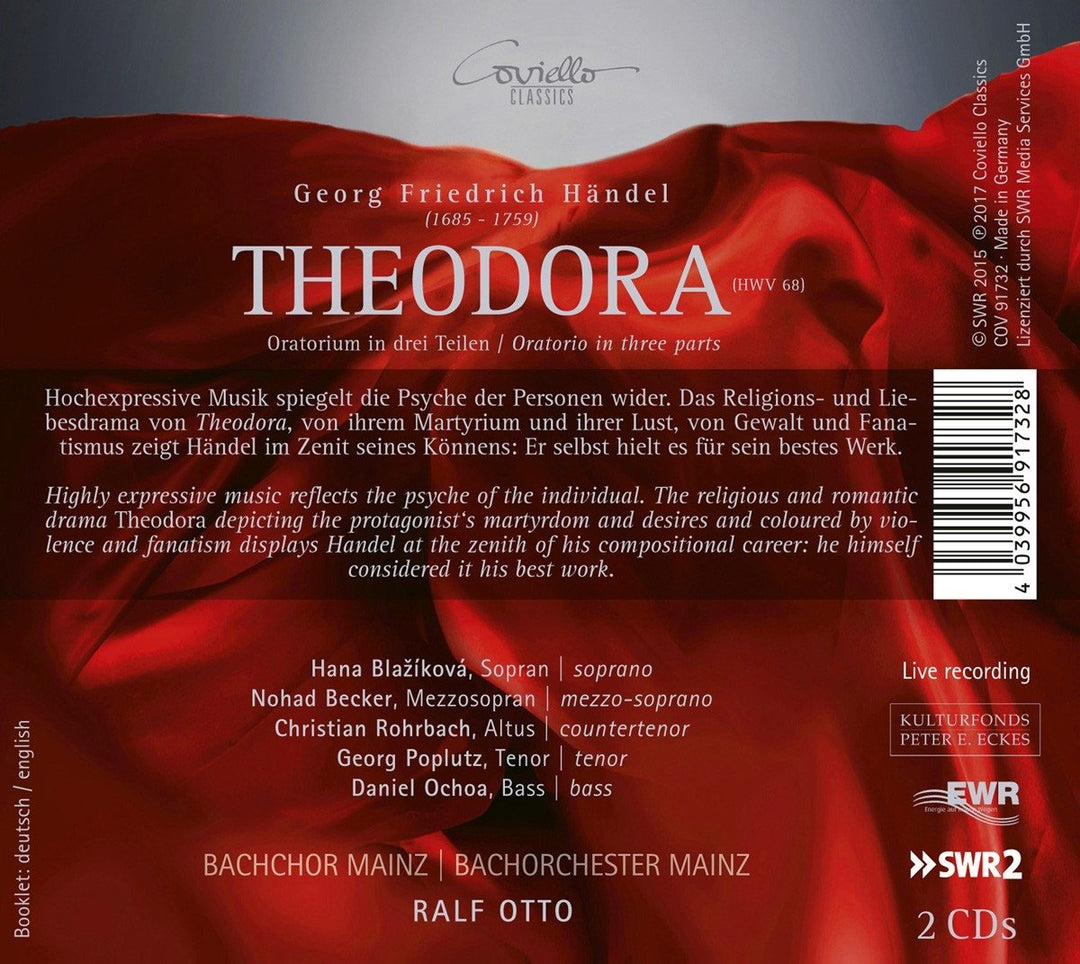 Händel: Theodora HWV 68 (Live-Aufn.), Audio-CD