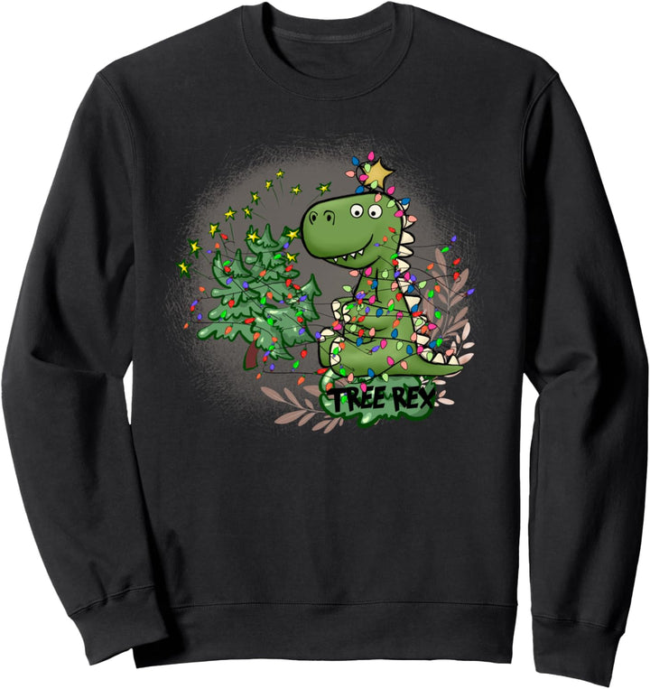 Tree Rex Weihnachten Dinosaurier Merry Rexmas Dino Lichterkette Sweatshirt