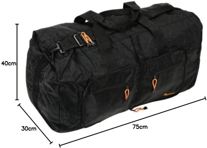 Skypak Faltbare Reisetasche, 90 l, Schwarz, Schwarz, 75 x 30 x 40cm, KJ01