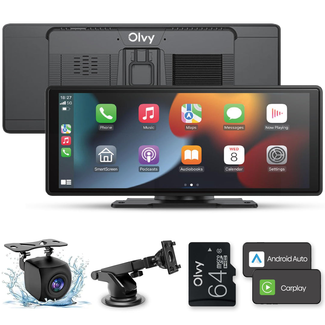 Olvy CarPlay Display – Kabellose Android Auto & CarPlay Box, 10,26 Zol ...