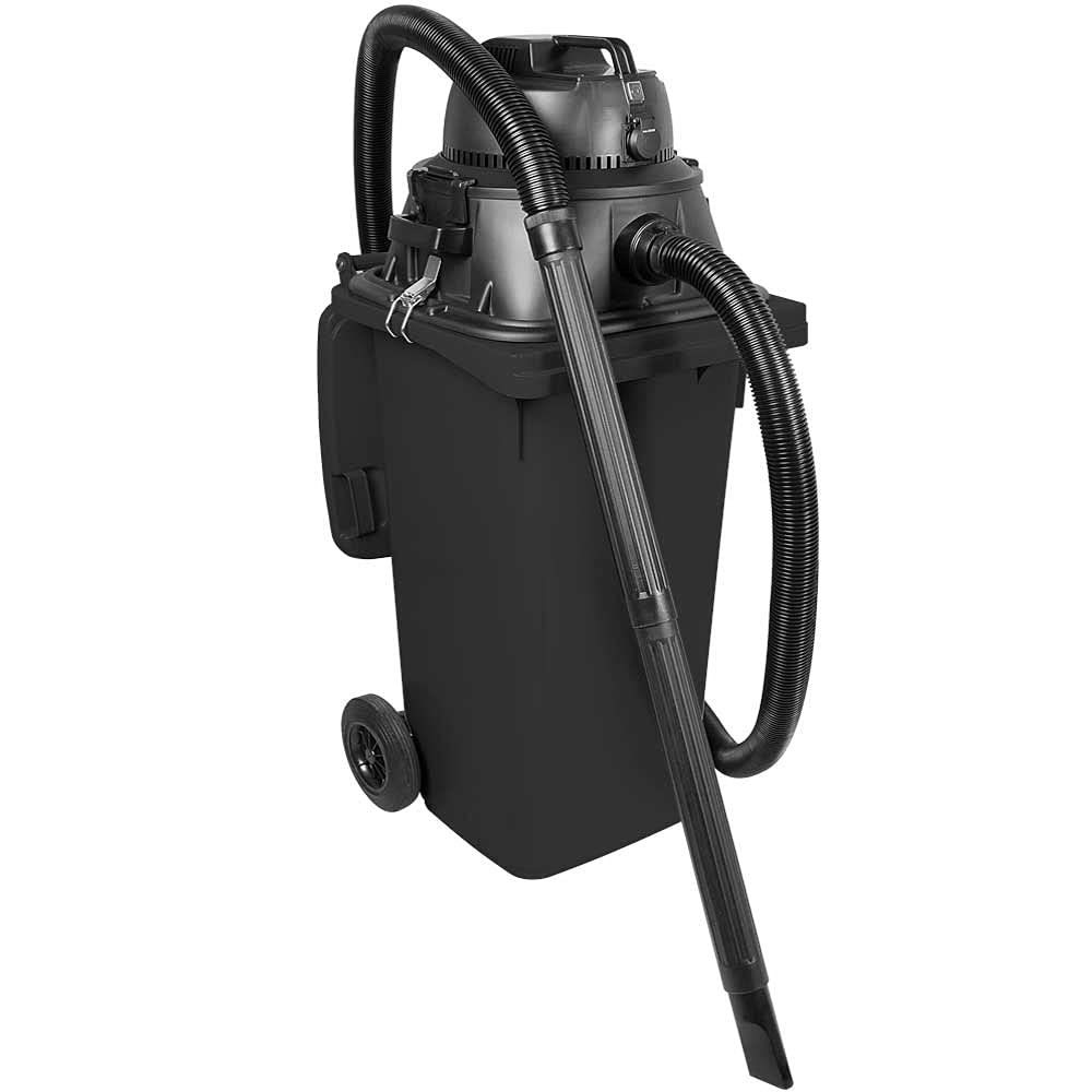 BRB Nass-/Trockensauger/Industriesauger 1100 Watt, mit 120 Liter Behälter (DIN Mülltonne) grau, inkl