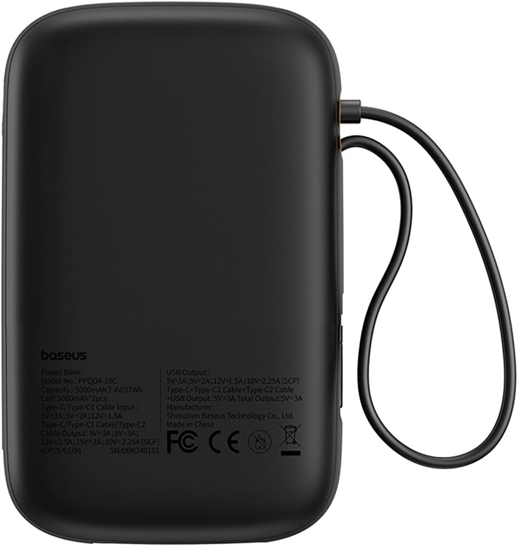 Baseus QPow2 PBank 30W 10K - Schwarz