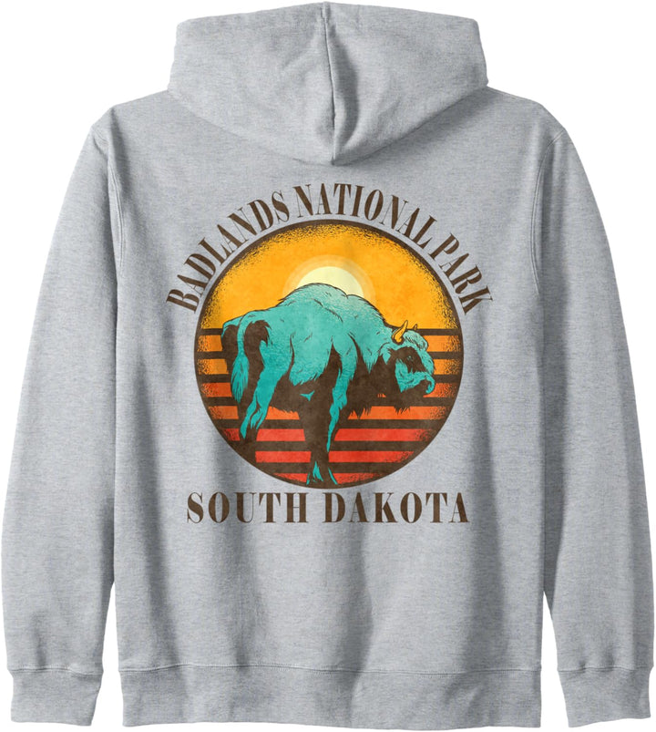 Badlands US-Nationalpark South Dakota Bison Buffalo Kapuzenjacke