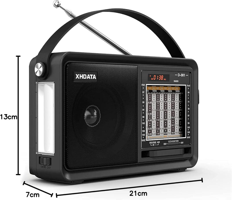 XHDATA D901 Tragbares Radio Bluetooth Speaker SW FM AM UKW Unterstützt TF USB AUX MP3 Radio Mit Tasc