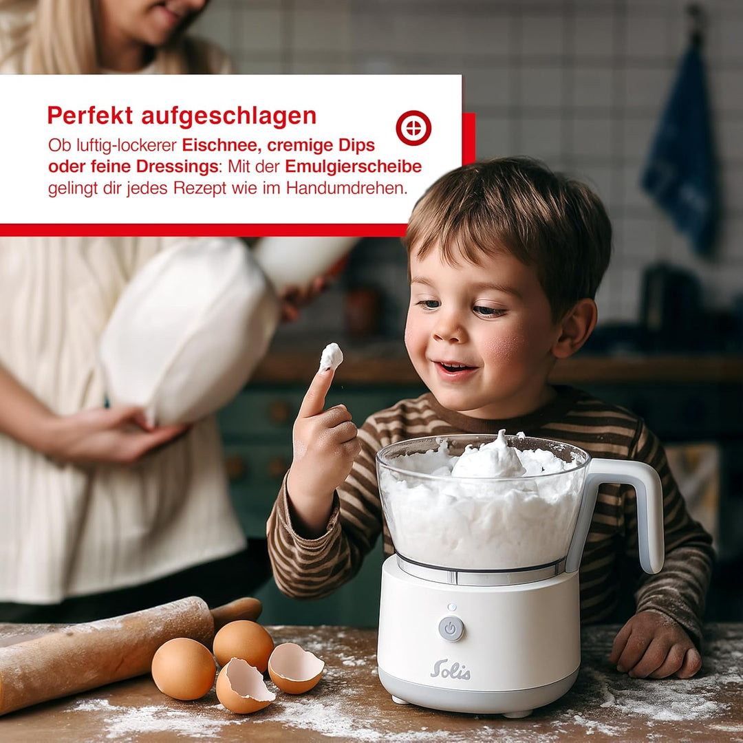 Solis Multi Chopper – Zerkleinerer mit 2 Behältern & Emulgierscheibe, für Gemüse, Fleisch, Kräuter &