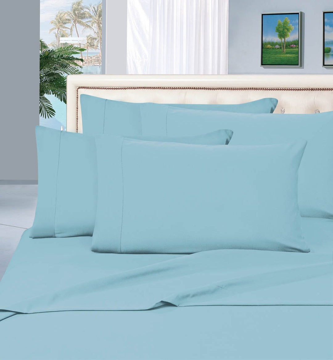 Elegant Comfort Bettwäsche-Set, Fadenzahl 1500, ägyptische Qualität, 6-teilig, knitterfrei und farbb