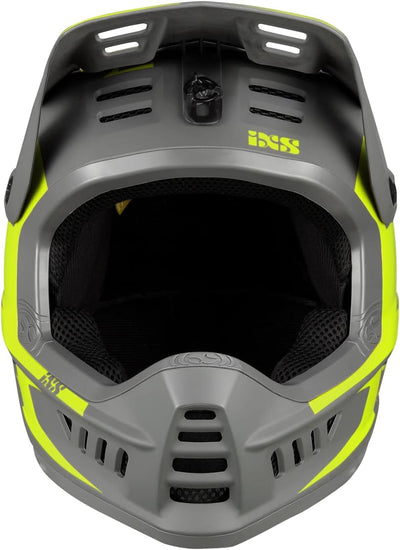 IXS Xact Evo Integralhelm für Mountainbike/E-Bike/BMX, Unisex, Lime-Graphit, Grösse L