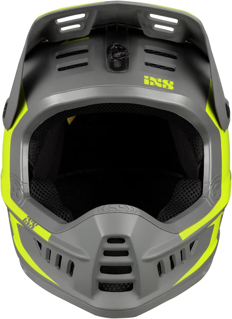 IXS Xact Evo Integralhelm für Mountainbike/E-Bike/BMX, Unisex, Lime-Graphit, Grösse L