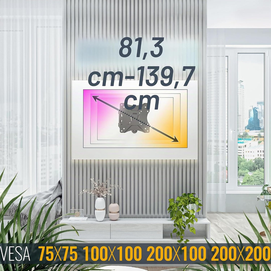 RICOO TV Wandhalterung Schwenkbar Fernseher Halterung Schwenkarm für 32-55 Zoll Fernsehhalterung für