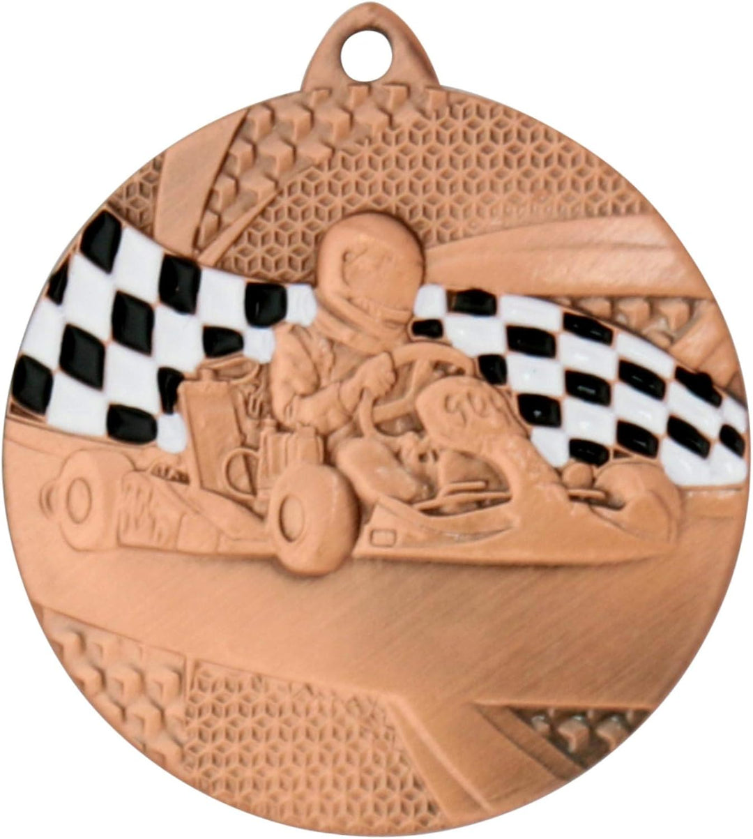 Medaille Kart Gokart Kart Fahren Medaillen rund Gold Silber Bronze Set Set gold silber bronze, Set g