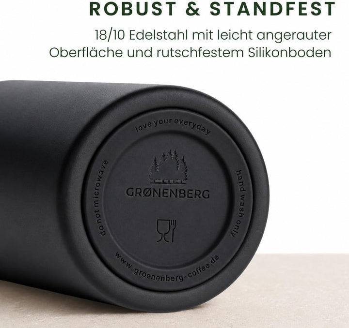 Groenenberg Trinkflasche Edelstahl 500ml oder 750ml | 100% Auslaufsicher | Thermosflasche Kohlensäur
