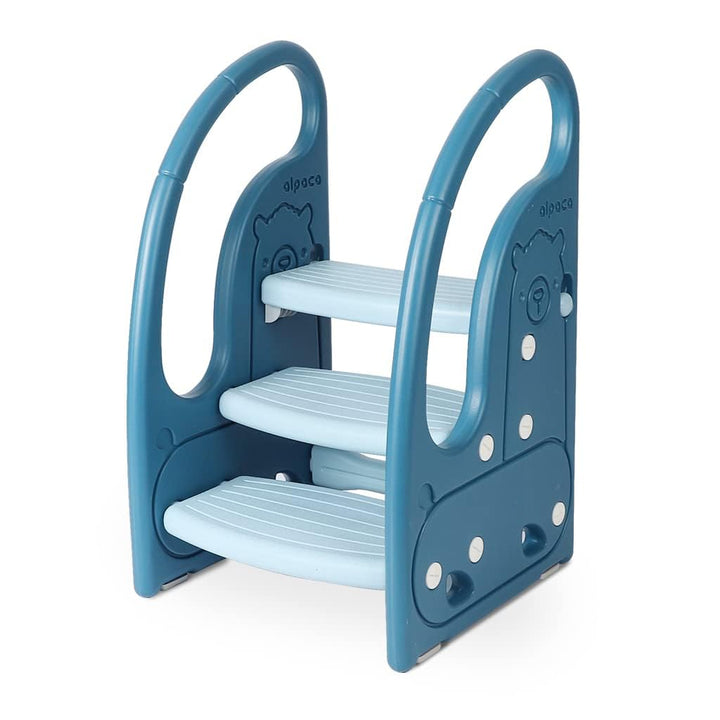 Onasti Tritthocker für Kinder, Dreistufiger Höhenverstellbar Tritt-Schemel Kinderschemel für Baby, B
