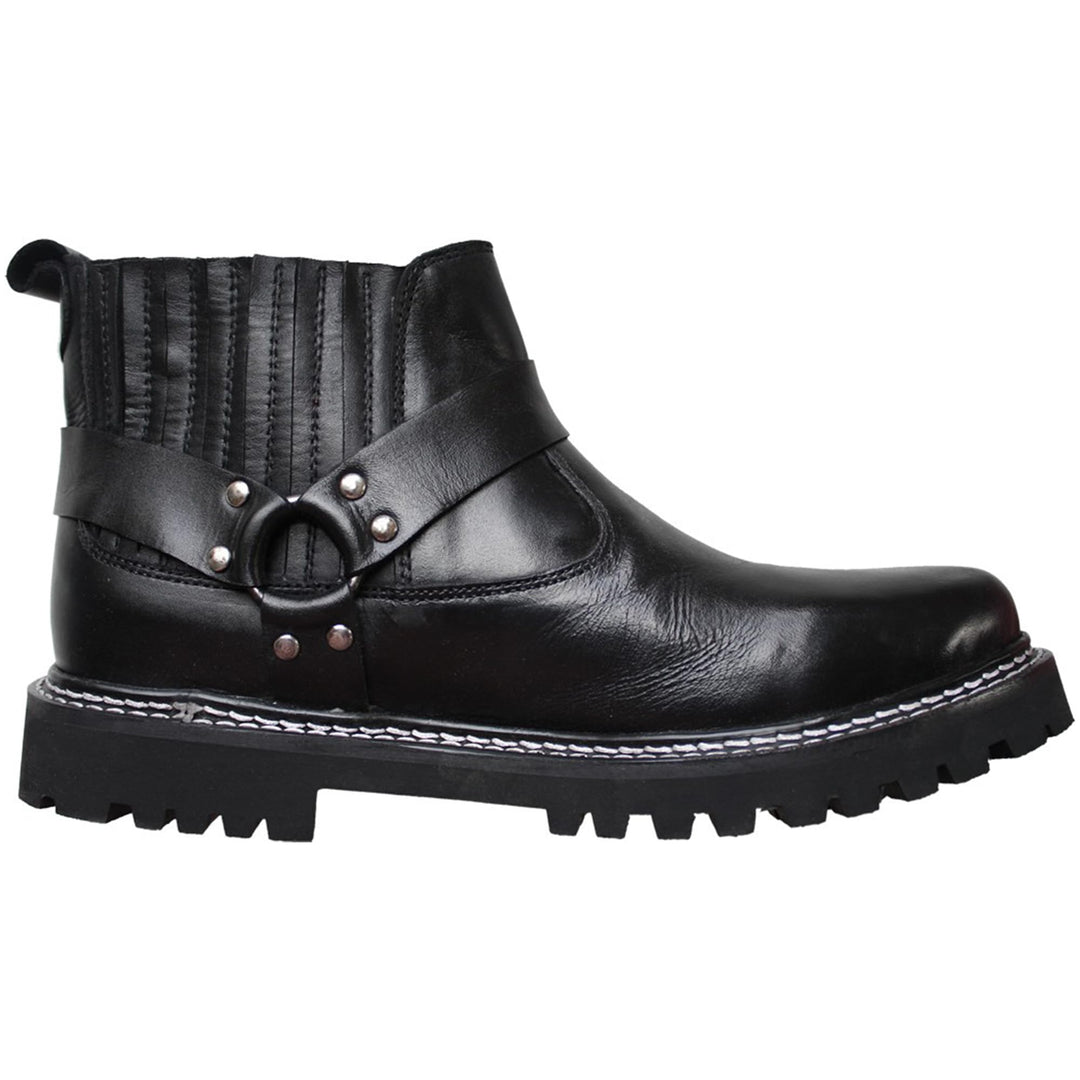 German Wear Motorradstiefel Herren stilvolle Western-Rider-Chopper-Stiefel – echte Lederstiefel, was