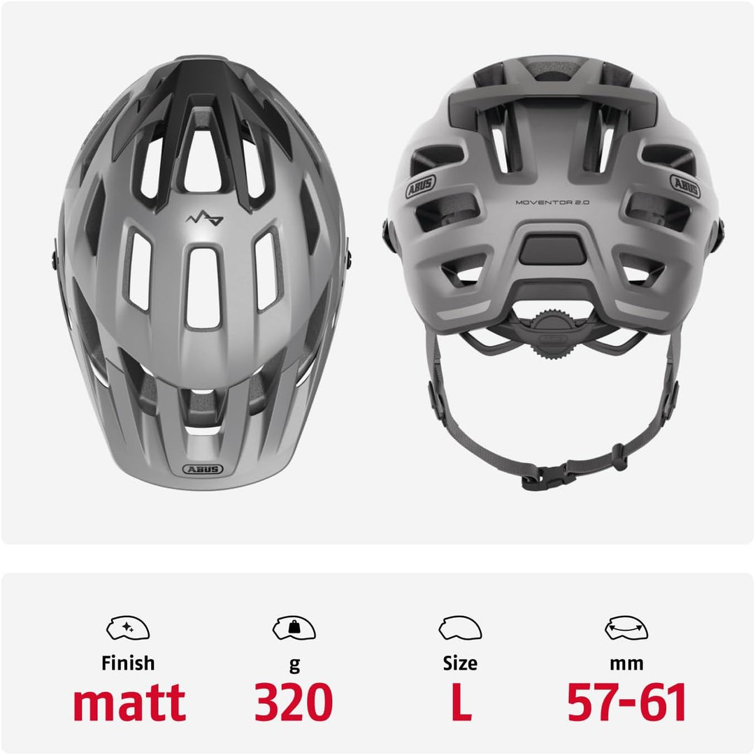 ABUS MTB-Helm Moventor 2.0 - komfortabler Fahrradhelm fürs Gelände - All-Mountain-Helm - für Damen u