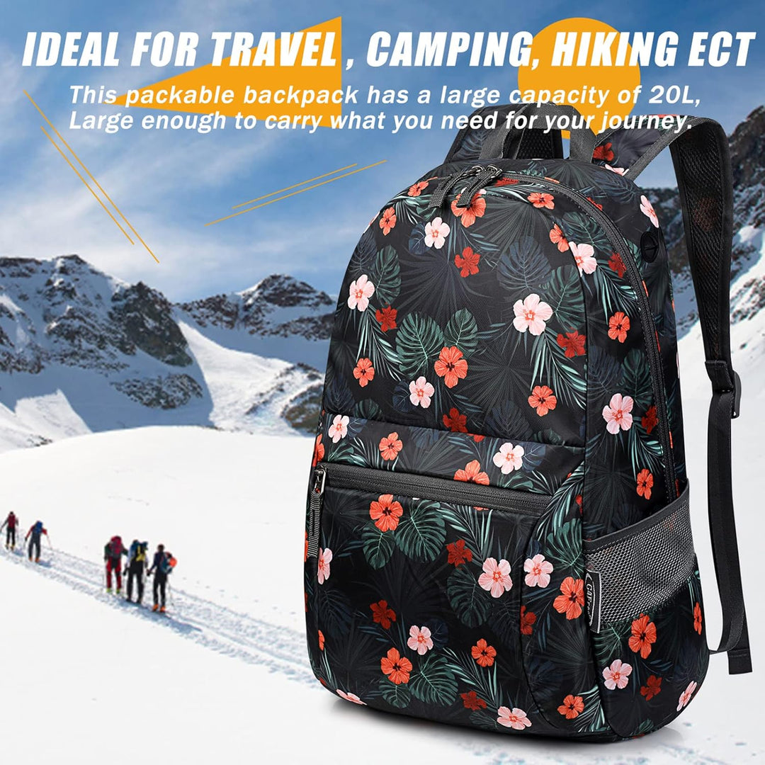 G4Free 20L Faltbarer Rucksack Ultraleichter Wanderrucksack Daypack für Männer Frauen und Kinder für